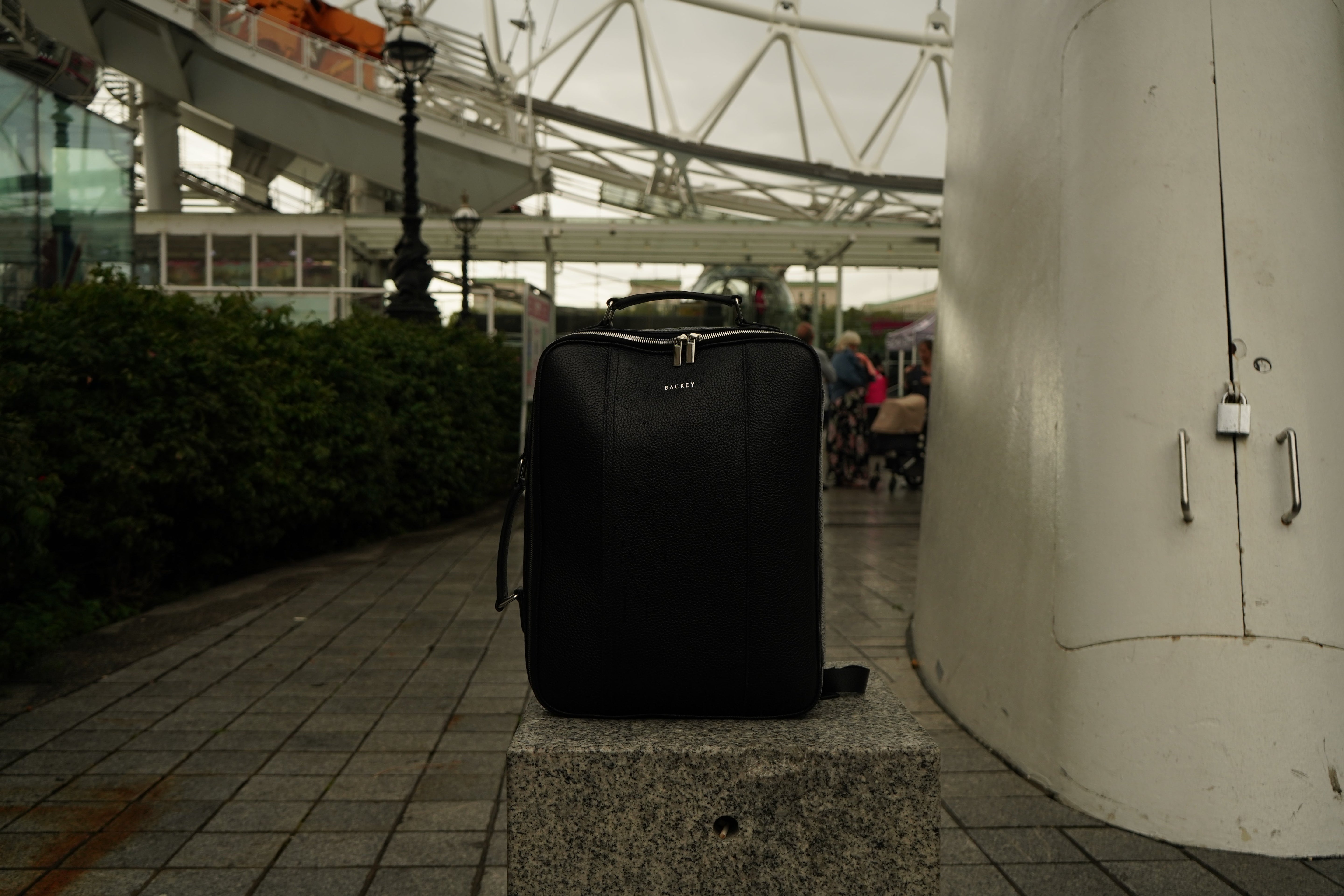 Leather backpack