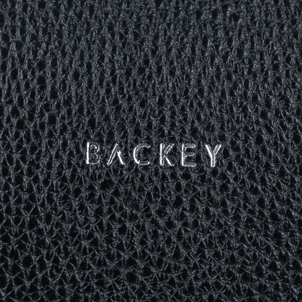 Backey Logo on Full Grain Leather